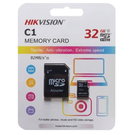 ذاكرة مع حاضنة Micro SD Hikvision 32GB
